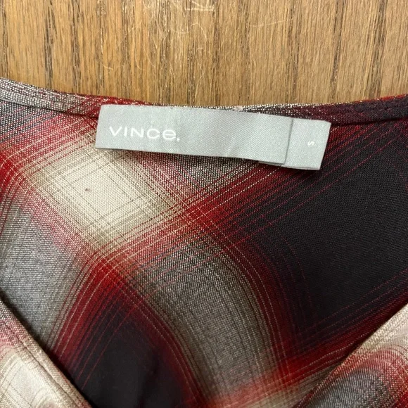 Vince Red and Black Checkered Maxi Dress - Picture 2 of 4